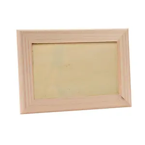7" x 5" DIY Unfinished Wood Picture Frames with Easel - 12 Pc.