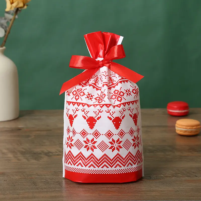 (50/package); red heart deer; plastic