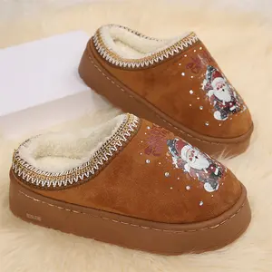 Women's Mini Snow Boots Comfortable Platform Slippers with Fleece Soft  Suede Exterior Indoor Outdoor Shoes