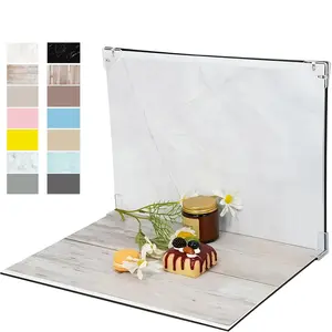 Double Sided Photography Background Set, 7 Counts/set Reflective Display Board with Stand, Camera Accessories for Food Jewelry Product Shooting, Photography Kit, Photography Equipment