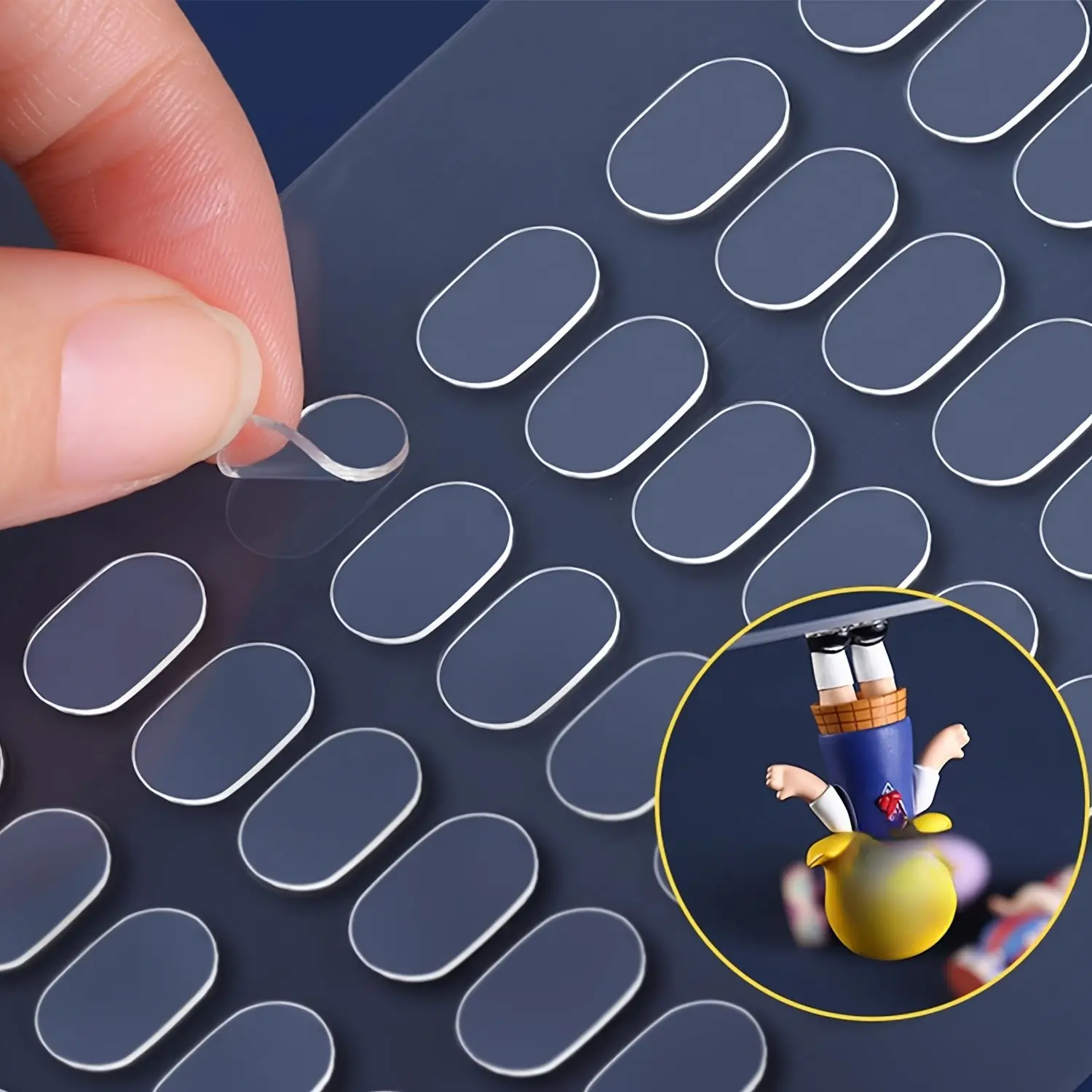 5 Sheets/300 Pcs Acrylic Installation Gel Dots, Invisible Waterproof Durable Double Sided Strong Adhesive, Ideal for Small Blind Boxes, Dolls, Easy Removal