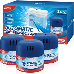 Vacplus Toilet Bowl Cleaners - 3 Pack, Krazy Clean Automatic Long-Lasting Toilet Cleaner Bottles, Easy-to-Use & Powerful Cleaning