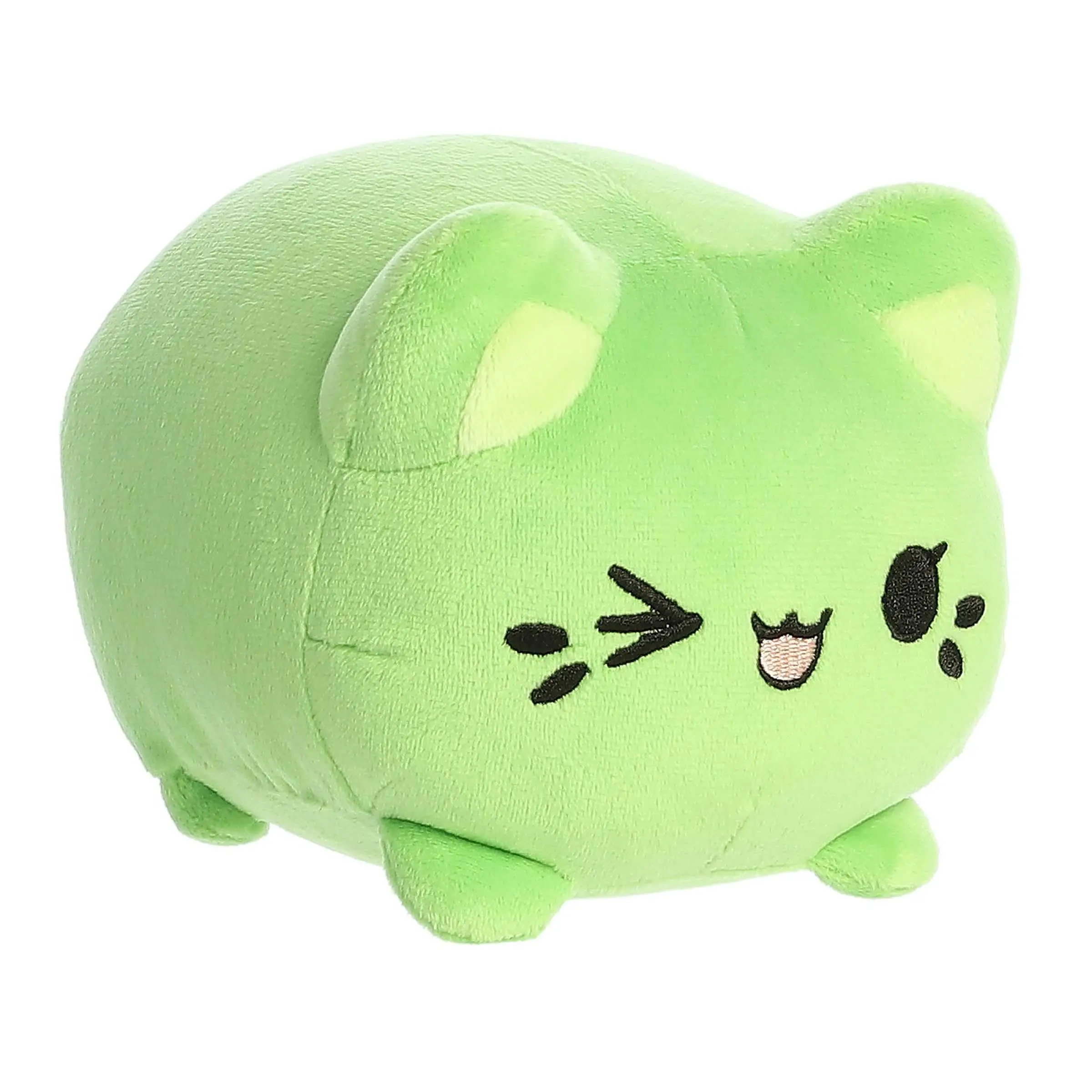 Aurora® Enchanting Tasty Peach® Pistachio Meowchi Stuffed Animal - Bright & Colorful Design - Showpiece Plush - Green 7 Inches