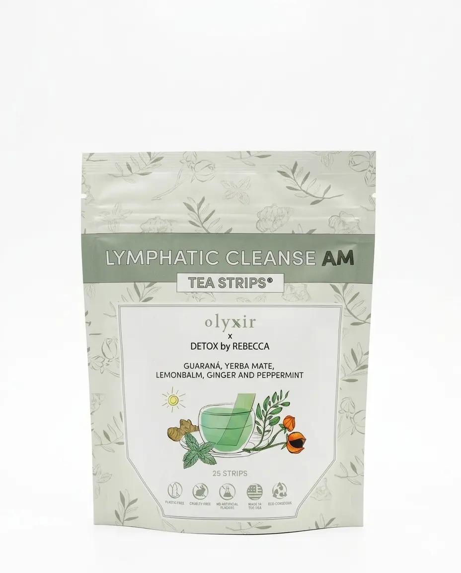 Lymphatic Cleanse Tea Strips AM | Guarana | Makes 25 Cups of Tea