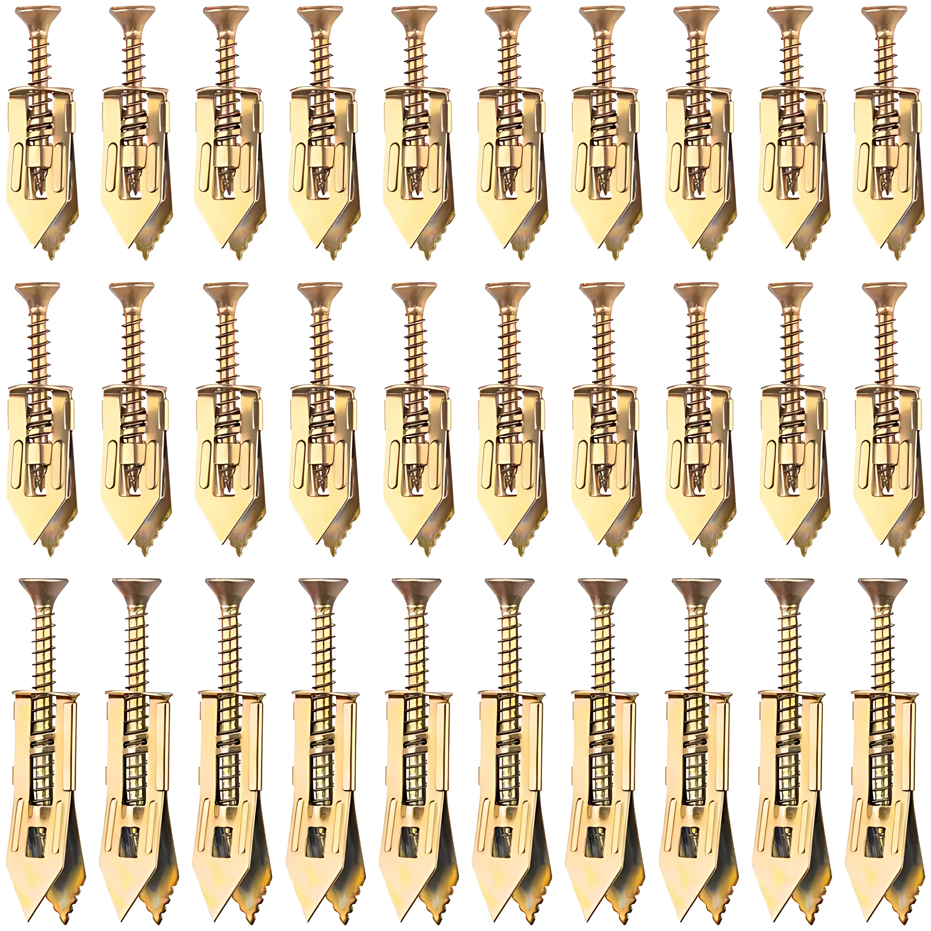 100PCS Metal Hardware Fasteners & Hooks Assortment Set - Flathead Self-Drilling Drywall Anchors, Wall Mount Hooks, Easy-Hang Design for Home Setup