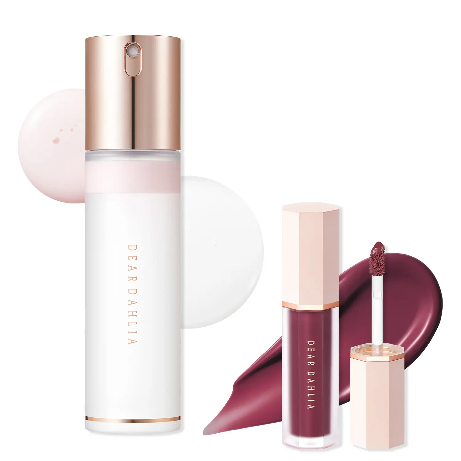 DEARDAHLIA Liquid Blush & Cream Mist Set - High-Pigment Dewy Cheek Color & Face Mist with Centella, Cyclopentasiloxane & Caprylic/Capric Triglyceride, Glycerin, Dear Dahlia, Makeup, Vegan, Soft Glam, Flower, Radiant, Luxury, Moisturizer, Oil, Cosmetic, Bl