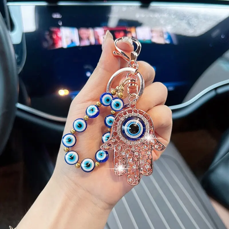 Fashion Blue Eye Keychain, Creative Devil's Eye Design, Bag Pendant, Car Key Chain, Keyrings, Unique Accessory, Stylish and Trendy
