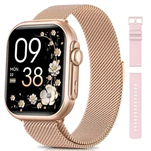 Smart Watch for Women & Men, Fitness Tracker with Bluetooth-compatible Calls, Smartwatch for Fitness, IP68 Waterproof, 120+ Sports Modes, 30-Day Battery Life, 2 Bands