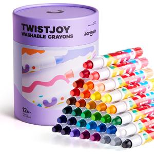 Jar Melo Jumbo Silky Crayons for Toddlers Easy Grip TwistJoy Crayons Non Toxic Washable Crayons for Kids Gifts Coloring Pencils Art Supplies #Summervibes