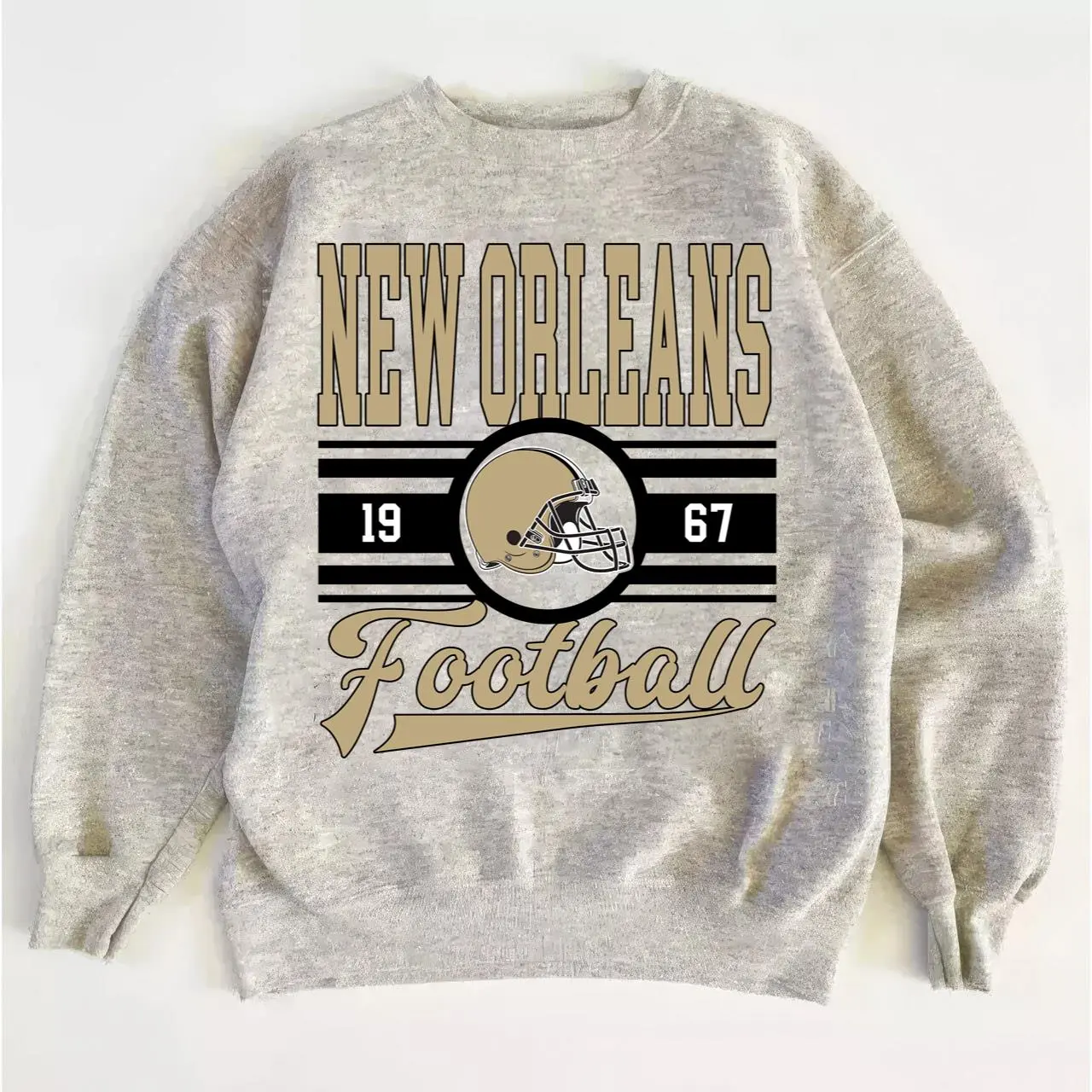 New Orleans Football Vintage Sweatshirt, Classic Crewneck Pullover, Perfect Fan Apparel Gift