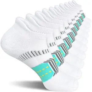 Womens Athletic Cushioned Anti-Blister Comfort Running Ankle Socks 5 Pairs