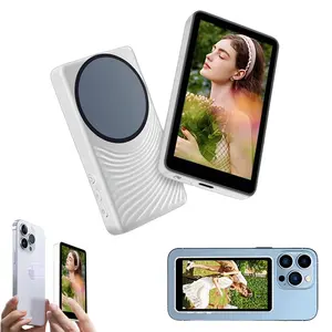 Magnetic Phone Vlog Selfie Monitor Screen, 1080P Wireless Recording, Using Phone Rear Camera for Selfie Vlog Live Stream TikTok, Compatible with iPhone