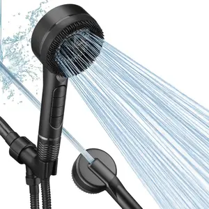 2025 New Filtered Shower Head with Handheld, High Pressure Water Flow and Multiple Spray Modes Shower Head with Filter, Power Wash for Hard Water, Showerhead with ON/OFF Switch for Pets Bath