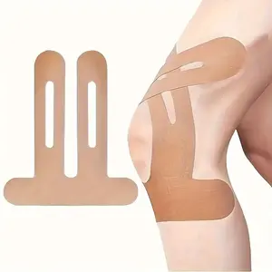 Pre-Cut Knee, Breathable Light Blue Support Bandage Knee Wraps for Running Hiking Cycling, Ideal for Active Lifestyle, Knee Compression Wrap