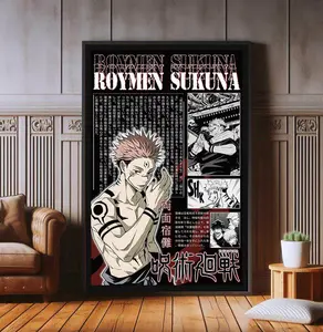 [ Sale Up To 40%] Ryomen Sukuna Jujutsu Kaisen Anime Poster Print_No Framed