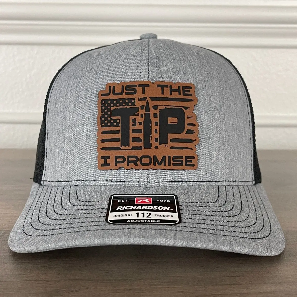 Just The Tip, I Promise 2A Second Amendment Leather Patch Hat