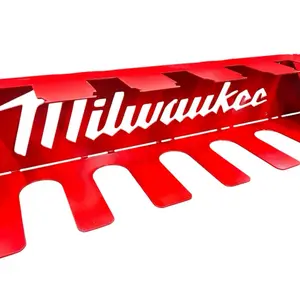 Milwaukee Battery Charger/Tool Storage Rack - Red Design for Organizing Chargers and Tools, Ideal for Home or Office Use