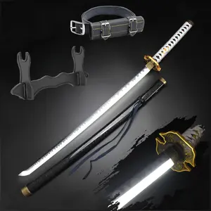 41 inches LED Light Devil May Cry Yamato Sword Cosplay Vergil 5 with Belt & Holder Stand Display for Cosplay & Collection and Anime Fans