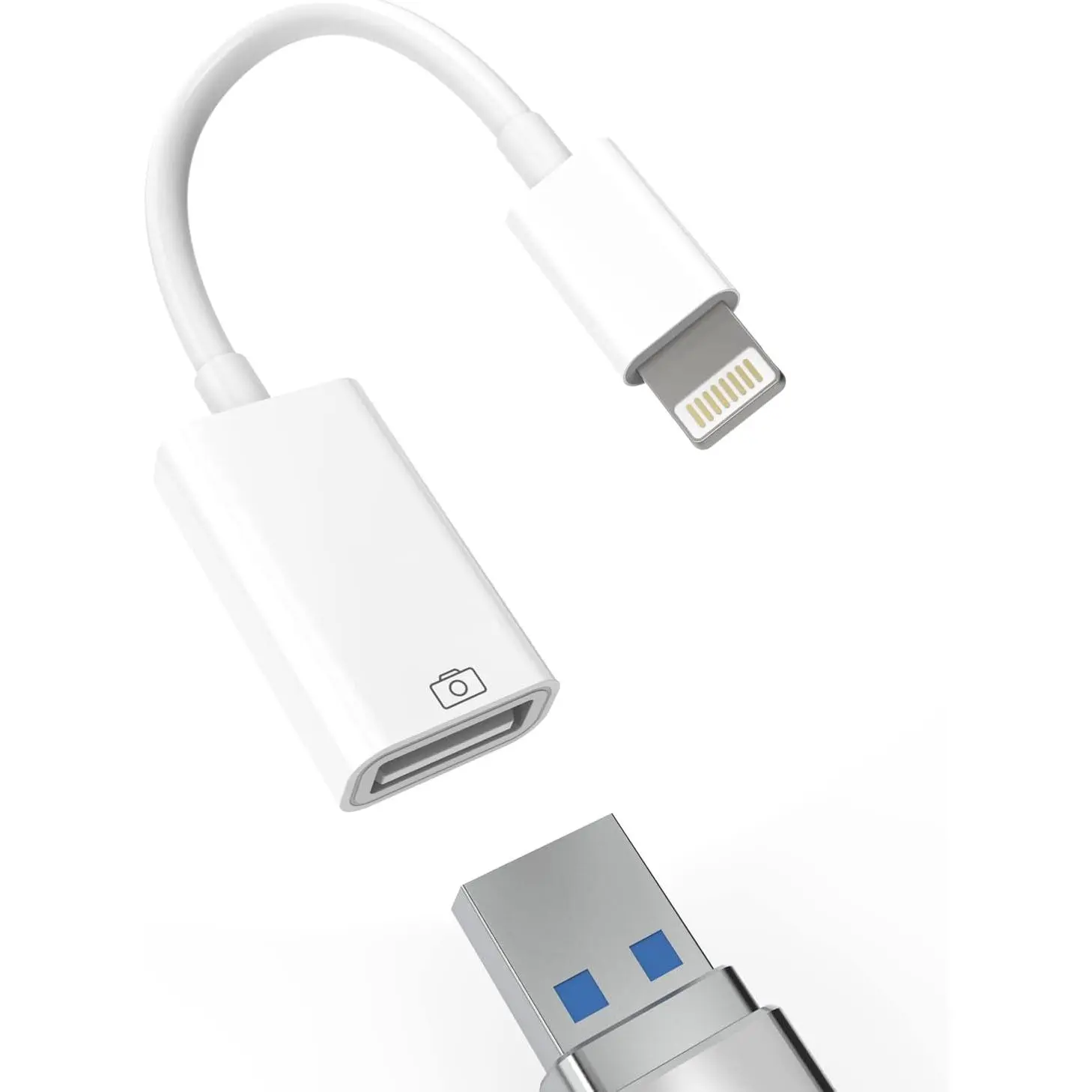 Lightning Male to USB Female Adapter OTG Data Sync  Compatible with Iphone13 11 12pro Max Mini XR X XS 8 7 SE Plus for Ipad Air,Camera,3.0 ,Keyboard,Hub,Midi Port Adaptador Connector