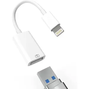 Lightning Male to USB Female Adapter OTG Data Sync  Compatible with Iphone13 11 12pro Max Mini XR X XS 8 7 SE Plus for Ipad Air,Camera,3.0 ,Keyboard,Hub,Midi Port Adaptador Connector