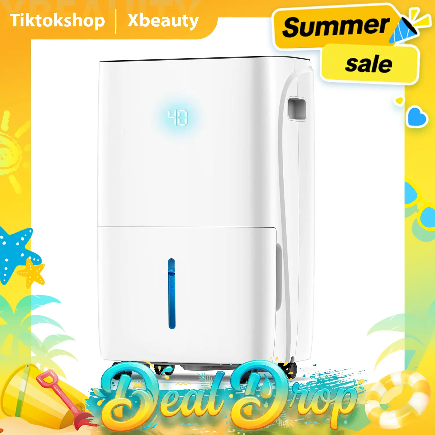 150 Pint Max / 50 Pint DOE Dehumidifier for Home & Basement, Up to 6500 Sq.Ft Large Room Dehumidifier, 8L Water Tank, Quiet 43dB Operation, Drain Hose, Smart Humidity Control, Auto Defrost, 24H Timer, LED Display, Dehumidifiers For Home