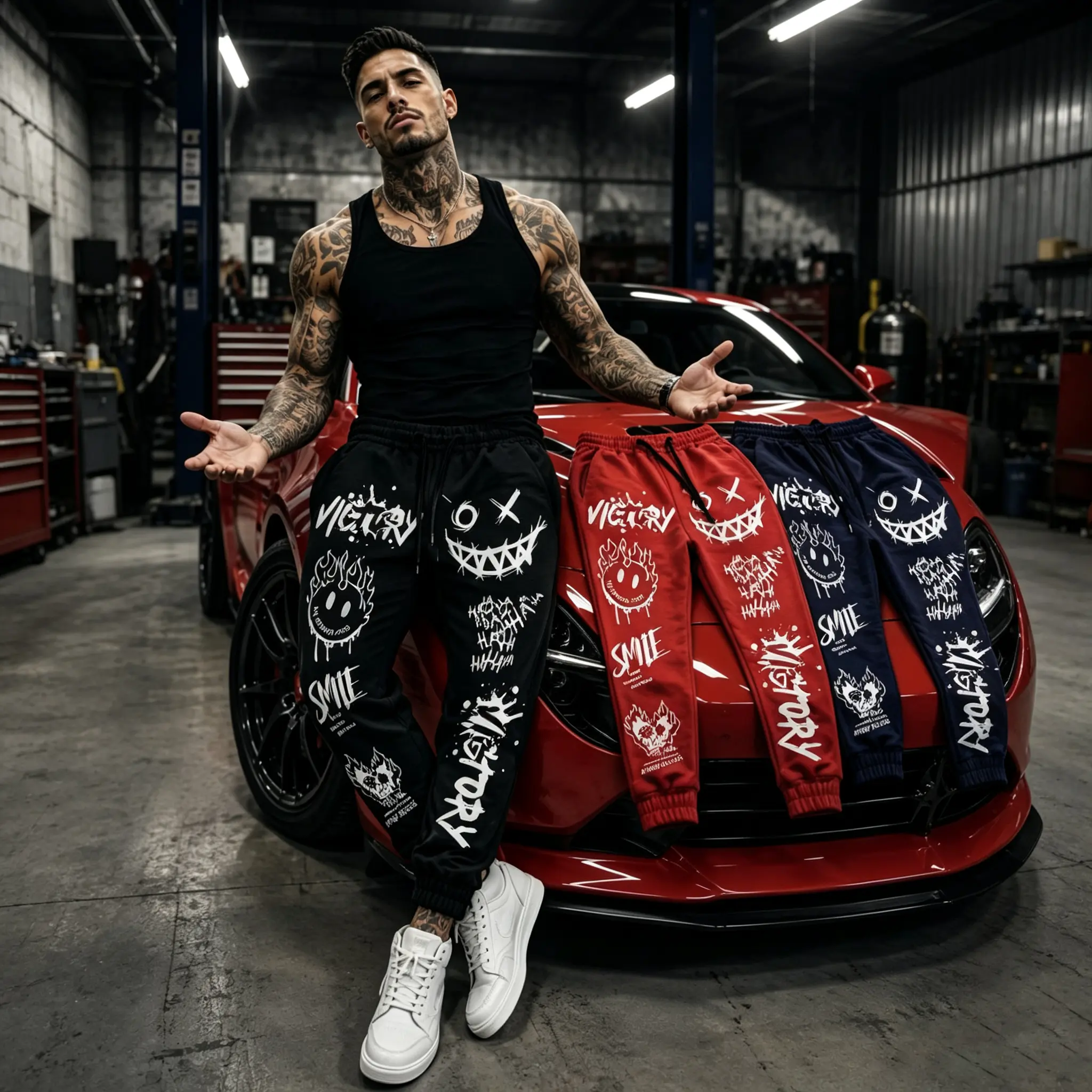 Victory Streetwear Sweatpants with Bold Graphics and Comfortable Fit for Everyday Wear,Men Dark Street Graffiti Evil Smile Skull Graphic Jogger Sweatpants Spray Paint Victory Letter Elastic Drawstring Tapered Subculture Streetwear Athletic Trousers