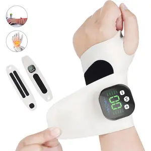 Cordless Wrist Wrap, EMS TENS Wrist Brace Hand Massager for Pain Relief Therapy Pain Management Device with LCD Display, 10 Modes & 29 Levels Adjustable, Electronic Pulse Massager, Rechargeable EMS TENS Machine for Wrist and Hand, Gift for Father