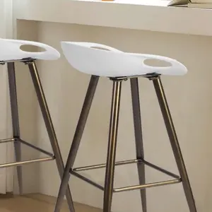 32.3" Bar Stools Set of 2,  Counter Height Bar Stools Bar Chair with Low Backrest&Footrest for Home Bar Kitchen Dining Room Living Room Pub