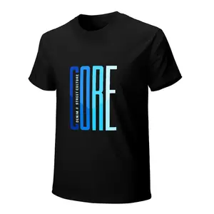 "Core Denim Street Culture" Urban Heavyweight T-Shirt, 180gsm Premium Cotton Short Sleeve, Gradient Graphic Tee, Casual Wear for Men/Women, Black Crewneck Top,deo merch,frisco orange tshirt,anti grape clothing,big deborah,funny, Customized, Elastic, Jogge