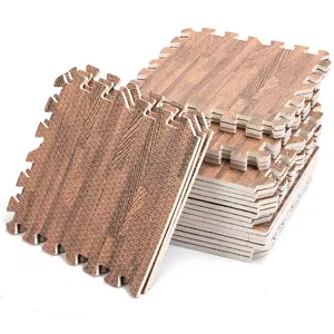 VA Interlocking Mats, Puzzle Floor Tiles, Foam Floor Padding with Border for Furniture, Home Space, Living Room, Garage