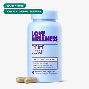 Love Wellness Bye Bye Bloat Digestive Enzymes Capsules for Fast Bloating Relief