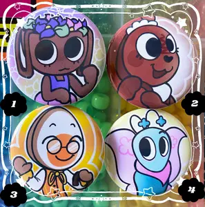Dandy's World Buttons, Kawaii Pins, Dandy’s World Merch, And Dandy’s World Roblox Collection, Cute And Creepy Fan-Inspired Designs, Perfect For Bags Jackets And Collectors