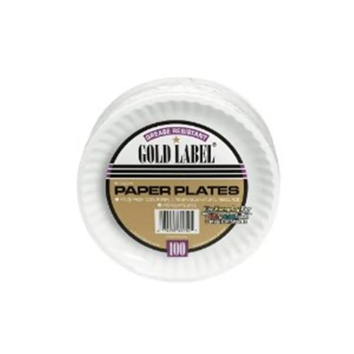 212 MAIN 9-in Gold Label Coated 100% Paper Plates, Disposable Tableware, Microwave-Safe Home & Festive Party Supplies
