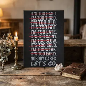 Retro Style Canvas Print Wall Art, Cross Out Negative Emotions Design, Vintage Wall Art, Perfect for Living Room & Bedroom Decor, Ideal Gift Choice