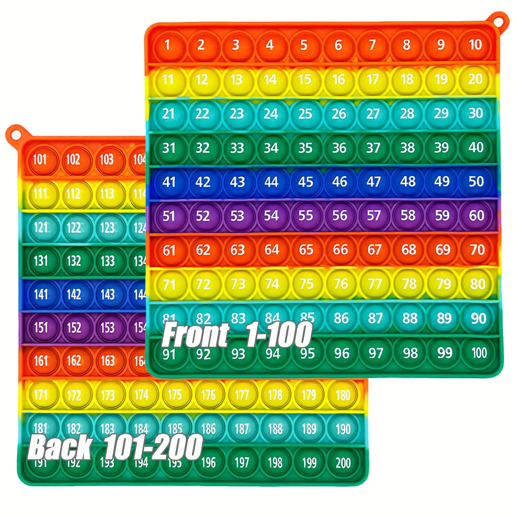 Unisex S20 1-100 Multicolor Math Games Popper Fidget Toys, Kids Alphabet & Number Toys for 9x9 Multiplication Table, Phonics Counting, Educational Gifts for Kids, Letter