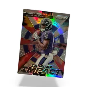 Panini Instant Impact Trading Card - Silver and Blue Lamar Jackson Mint Baltimore Ravens Edition