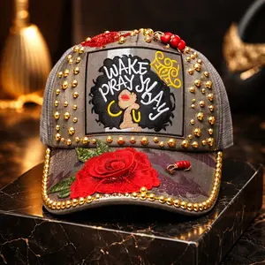 Wake. Pray. Slay. Camo Trucker Junk Hat