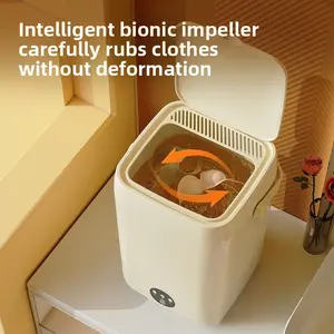 Mini washing machine, combining washing and drying functions in one, compact and portable, designed specifically for washing underwear and pants