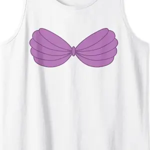 Mermaid Purple Seashell Bra Cartoon Graphic Tank Top