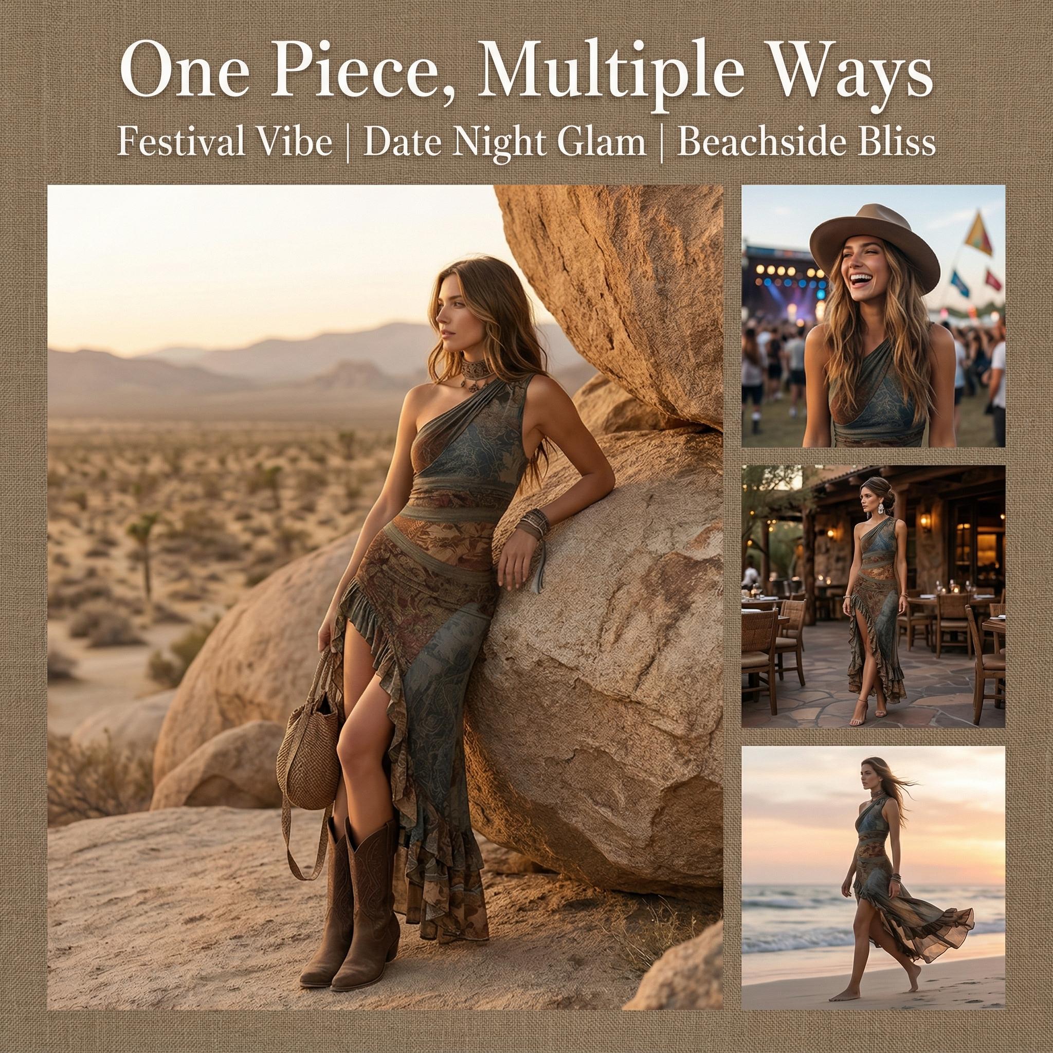 Bohemian Western Dresses for Women 2026 - One Shoulder High Slit Maxi Sundress, Boho Ruffle Asymmetrical Casual Summer Dress, Graduation Dress, Prom Dress, Wedding Guest Dresses | Cowgirl, Festival, Concert, Beach Vacation Bohemian Western Dresses for Women 2026 - One Shoulder High Slit Maxi Sundress, Boho Ruffle Asymmetrical Casual Summer Dress, Graduation Dress, Prom Dress, Wedding Guest Dresses | Cowgirl, Festival, Concert, Beach Vacation