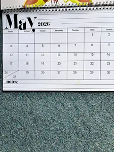 The new 2026 calendar comes in two sizes to choose from, making it a great gift for fans and convenient for easily keeping track of holidays.