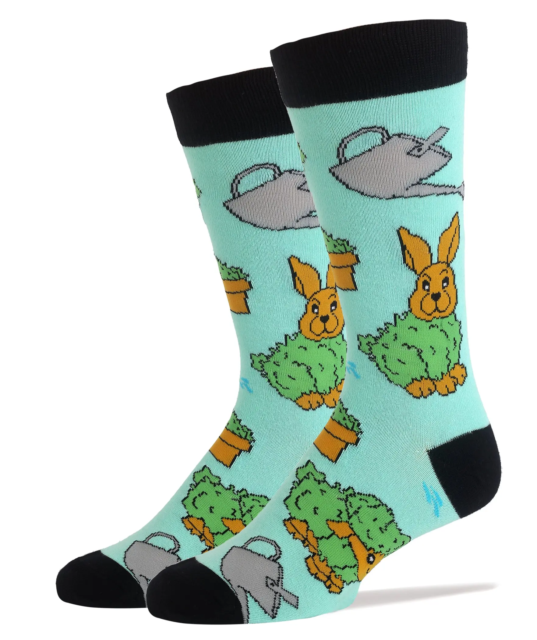 Men’s Funny Novelty Crew Socks, Size 8-13, Chia Bunny