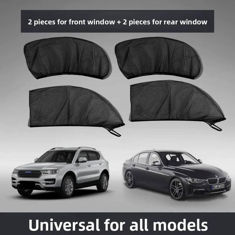 Car Window Sunshade Mesh Screen Set - UV Protection, Heat Reduction, Breathable Anti-Insect Exterior Cover for Drivers, SUVs, Road Trips, Baby Rest Time, Privacy Needs, Uv Protective Sunshade, Sunshade For Car Outside
