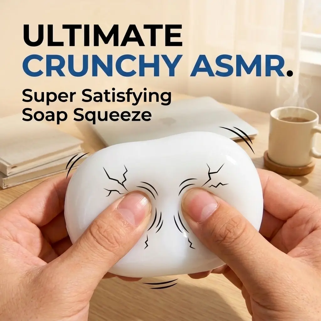 ASMR Crunchy Decompression Squishy Balls - Sensory-Friendly Squeeze Toys Filled with Round Blocks, Fidget Squishies for ADHD Users (Home & Office Use)