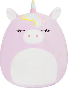 Squishmallow Large 16" Silvia The Valentine's Day Purple Unicorn - Official Jazwares valentines Day Plush - Soft and Squishy Unicorn Stuffed Animal Toy - Great Gift for Kids, Girls & Boys