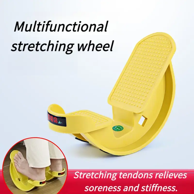 Curved Calf Stretcher Rocker for Rehabilitation, Plantar Fasciitis Relief - Leg Stretching Device for Yoga, Home Workout, Gym Warm Up, Runners, Running, Unisex, Physical Therapy, Relief Aid, C-Shaped, Mobility Training, Achilles Tendonitis Relief