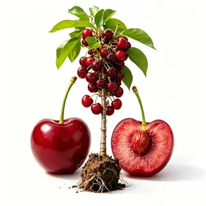 Live Cherry Tree Sapling – Sweet Fruit Tree for Backyard Garden, Fast Growing & Easy Care