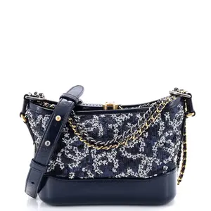 Pre-owned CHANEL Sequins Shoulder Bags Gabrielle Hobo Logo Motif Small by Rebag