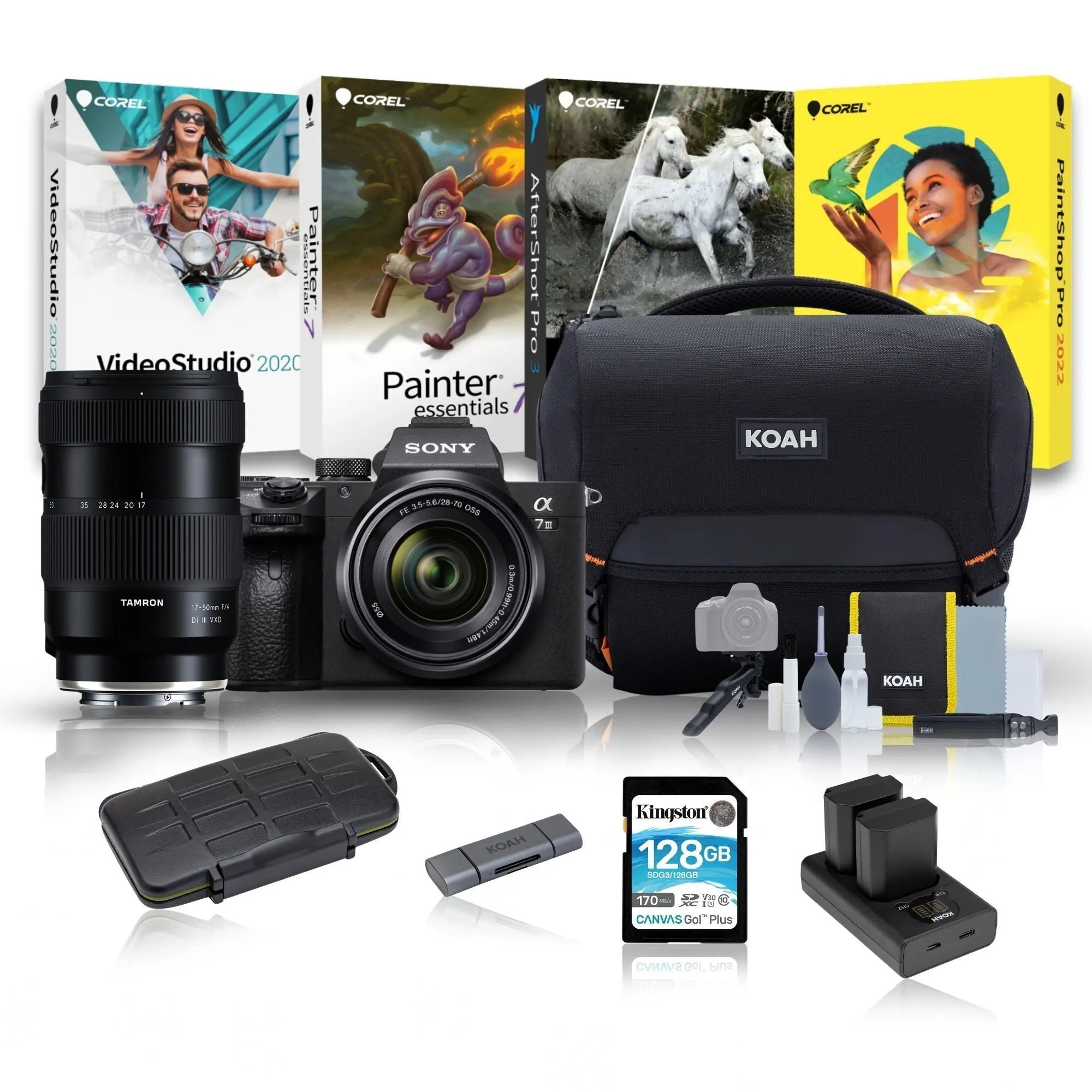 Sony Alpha 7 II Digital Full-Frame Mirrorless DSLR Camera with 28-70mm Lens, 17-50mm Lens Bundle, Mirrorless Dslrs, Handheld Camera Dslrs