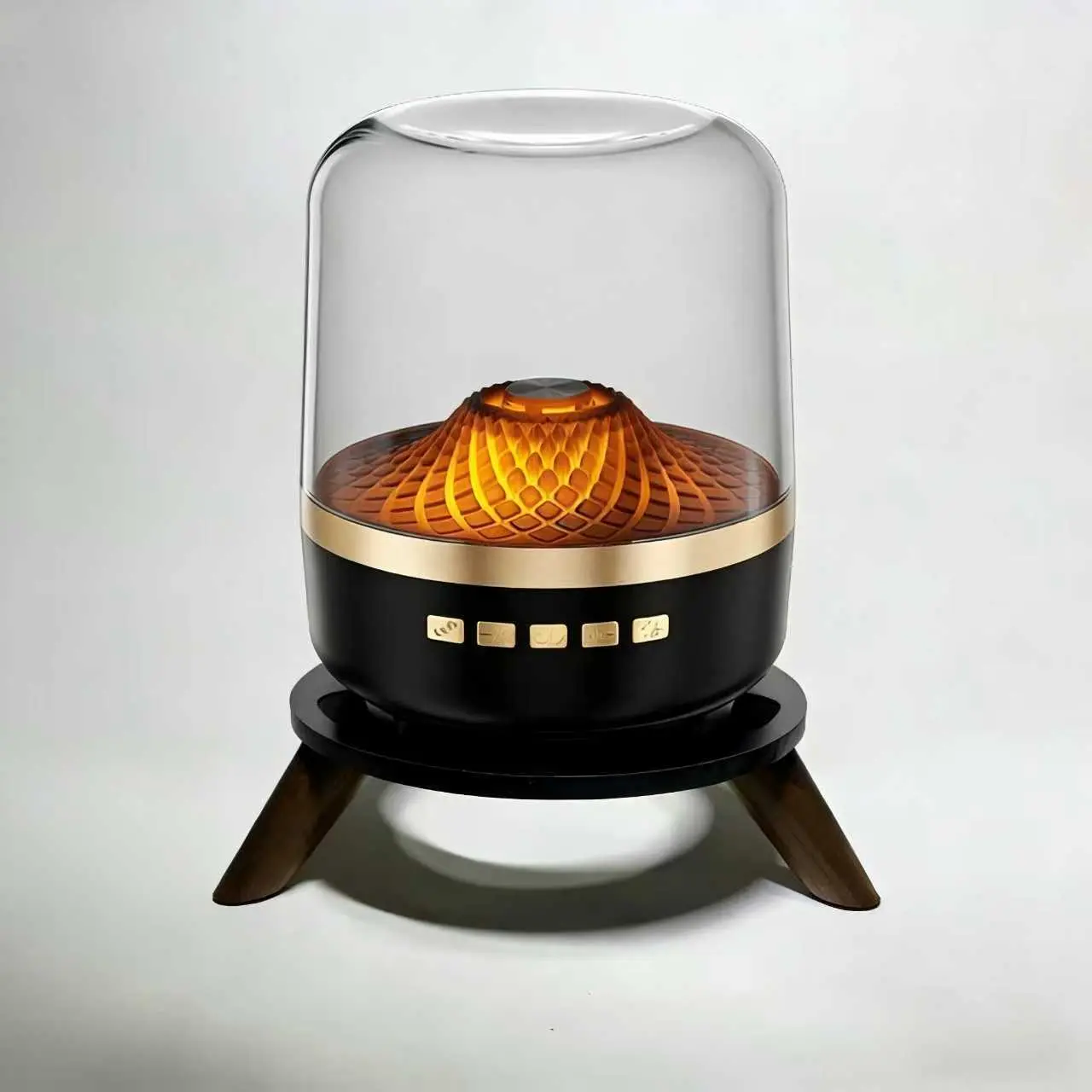 Upgraded 2.0 Crystal Bluetooth LED Light Speaker - Luxury Clean Girl Aesthetic Transparent Small Desktop Computer Speaker, 3D Surround Sound, Multifunctional Wireless Audio Device